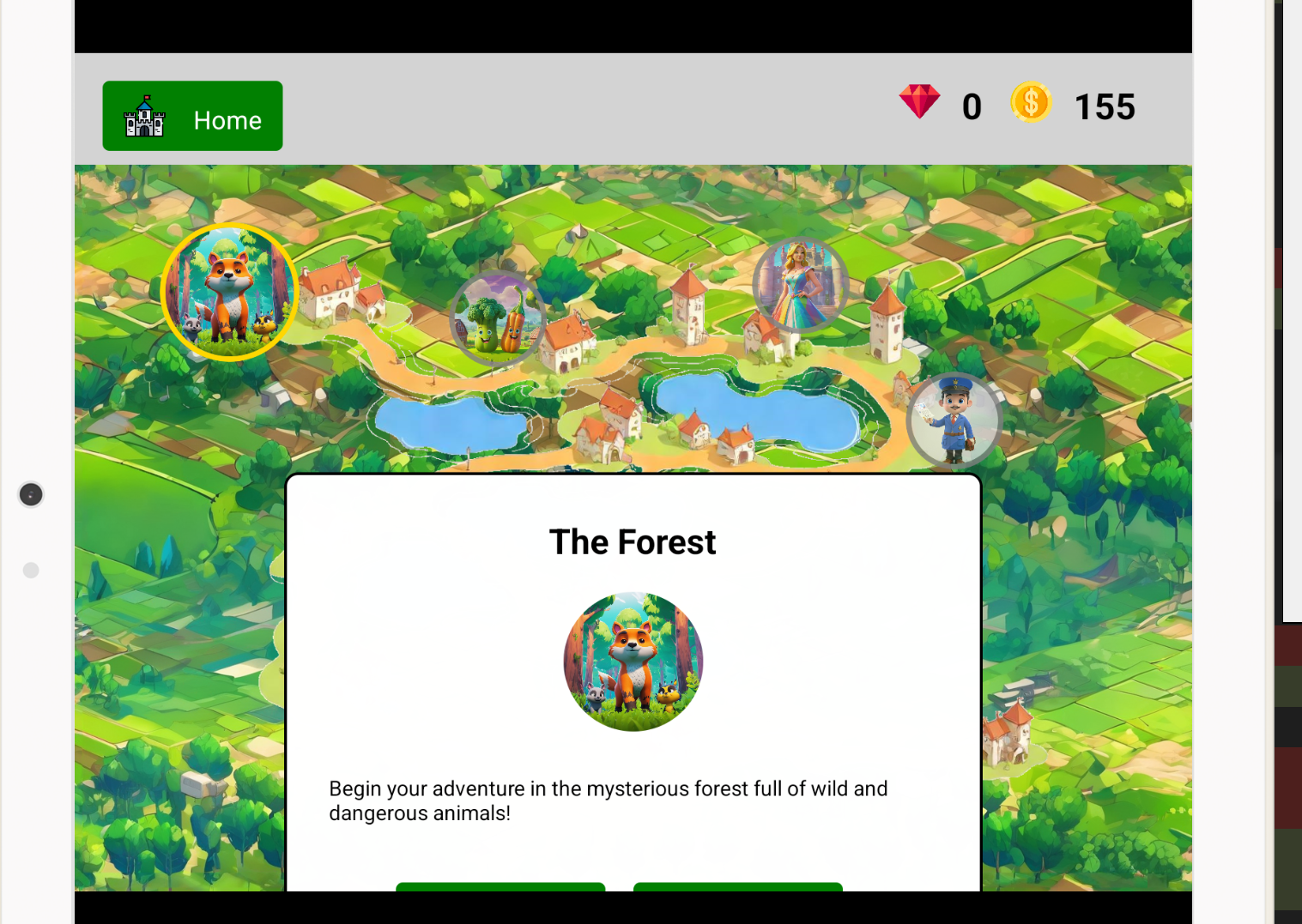 Spelling game interface